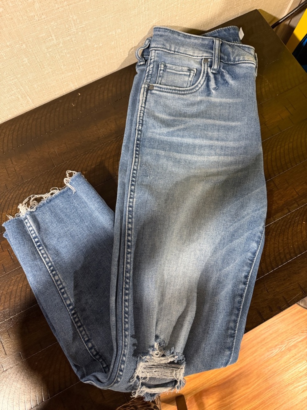 Kut from the Kloth Light Blue Distressed Ankle Jeans - Picture 5 of 6